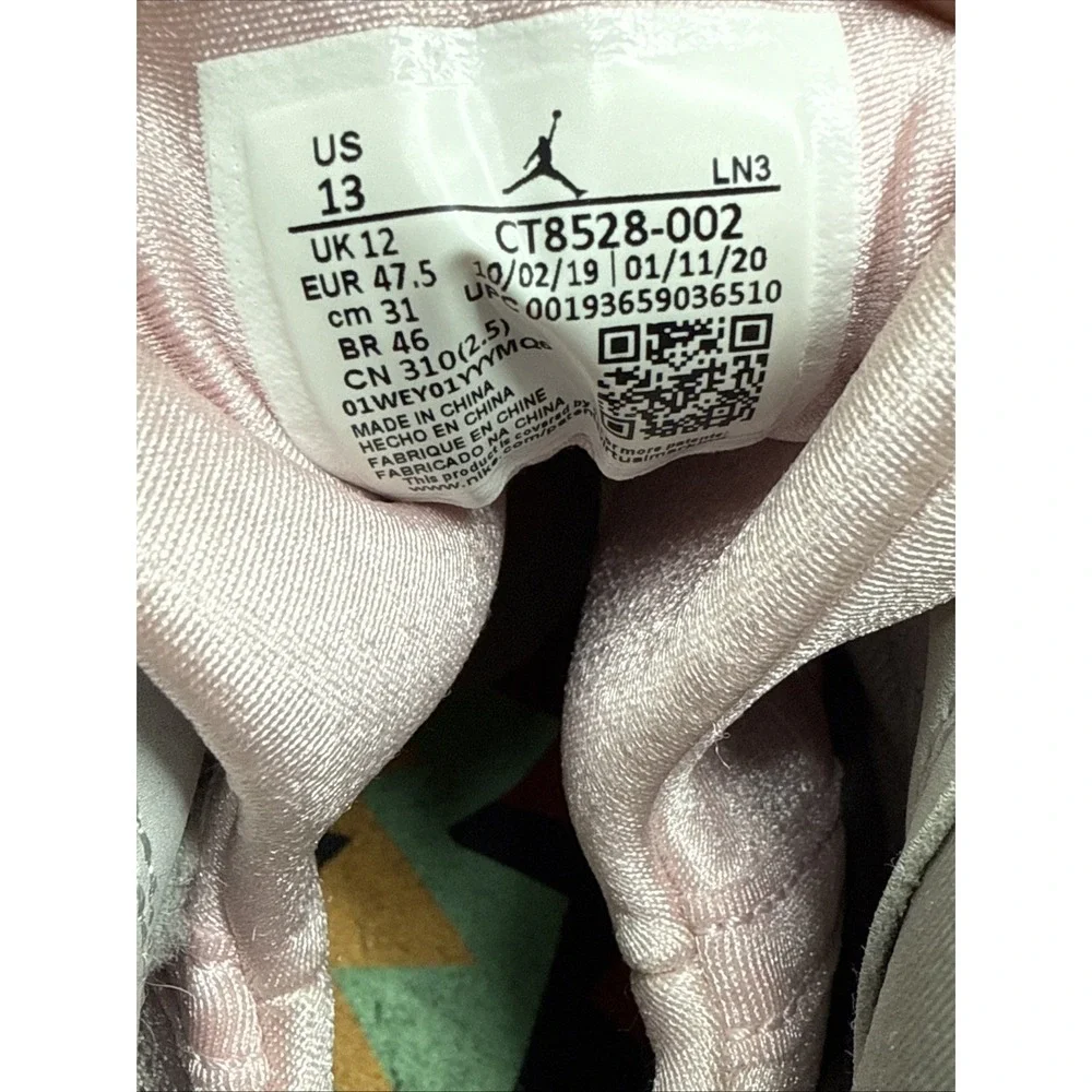 Air Jordan 7 Retro Hare 2.0 CT8528-002 Mens Size 13 Grey Pink Basketball Shoes